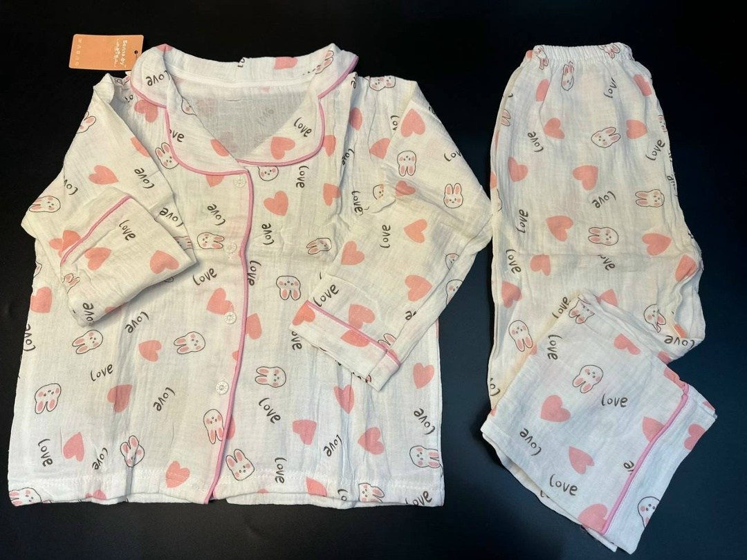 комплект пижама,пижама детская,пижама для ребенка,пижама для малышей,детская муслиновая пижама