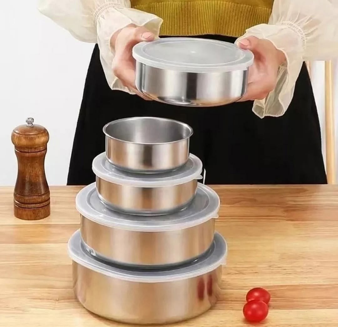 набор мисок из нержавеющей стали с крышками,набор контейнеров из нержавеющей стали,набор миска из нержавеющей стали,контейнер из нержавеющей стали,пищевой контейнер из нержавеющей стали