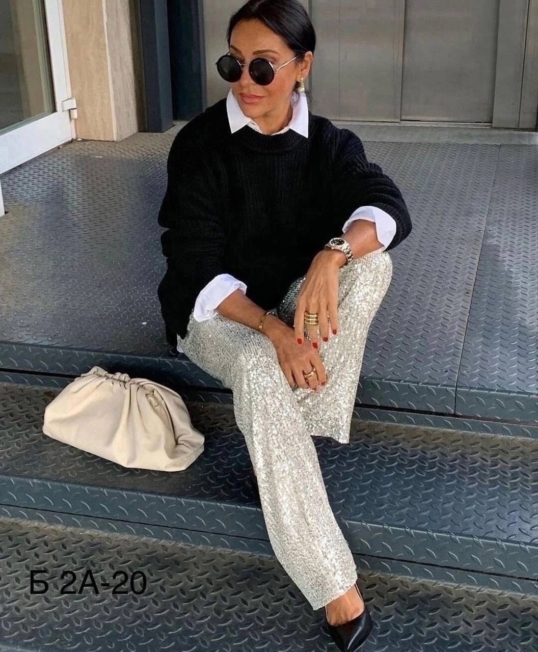 брюки с пайетками,блестящие брюки,женские широкие брюки с блестками серебристые,брюки блестящие женские,модные брюки