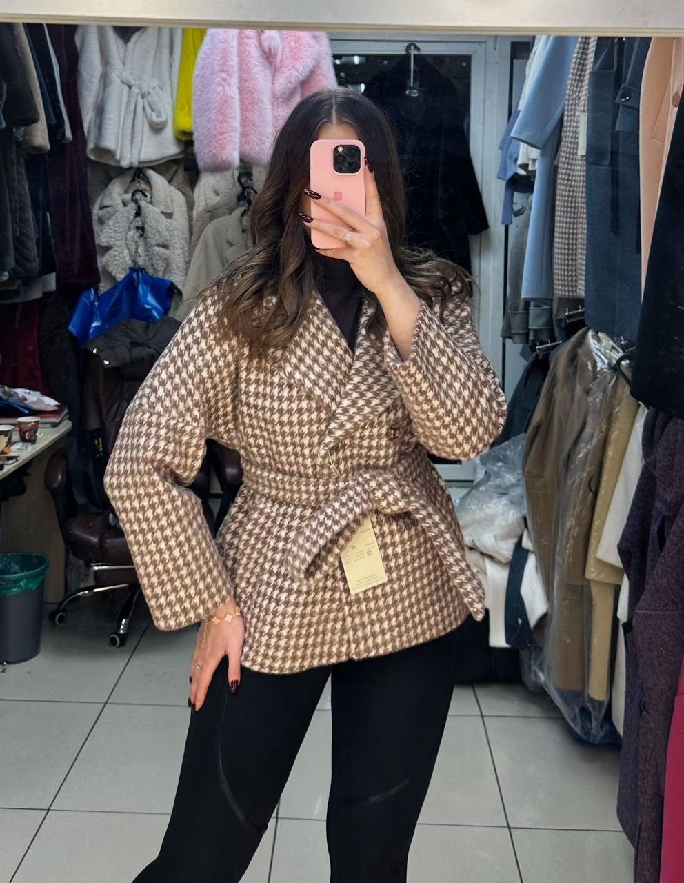 пальто и куртки,пальто женский,шерстяное пальто,короткие пальто,полупальто гусиная лапка