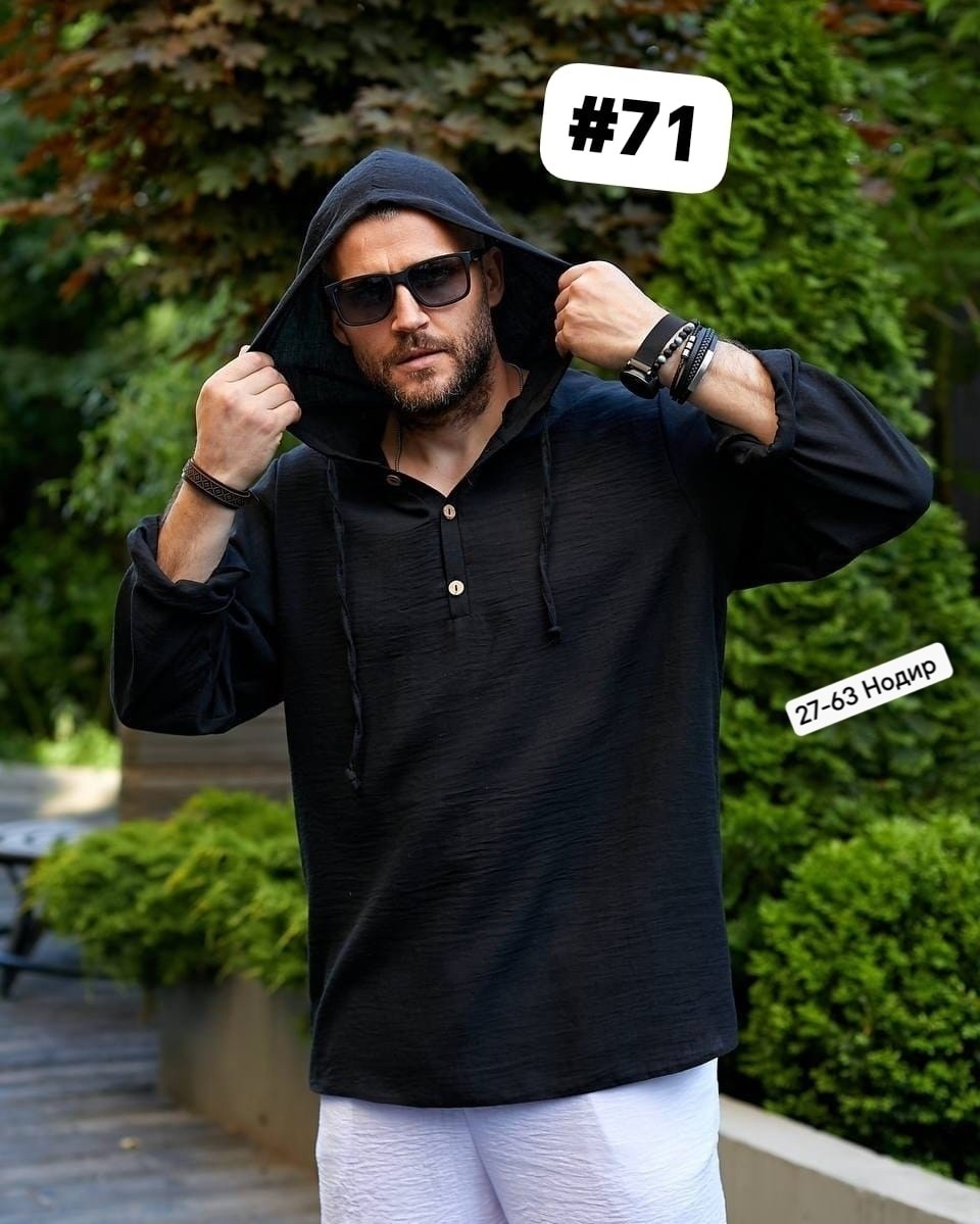 рубашка мужская с капюшоном,рубашка с капюшоном,туника с капюшоном,мужская льняная рубашка,туника мужская