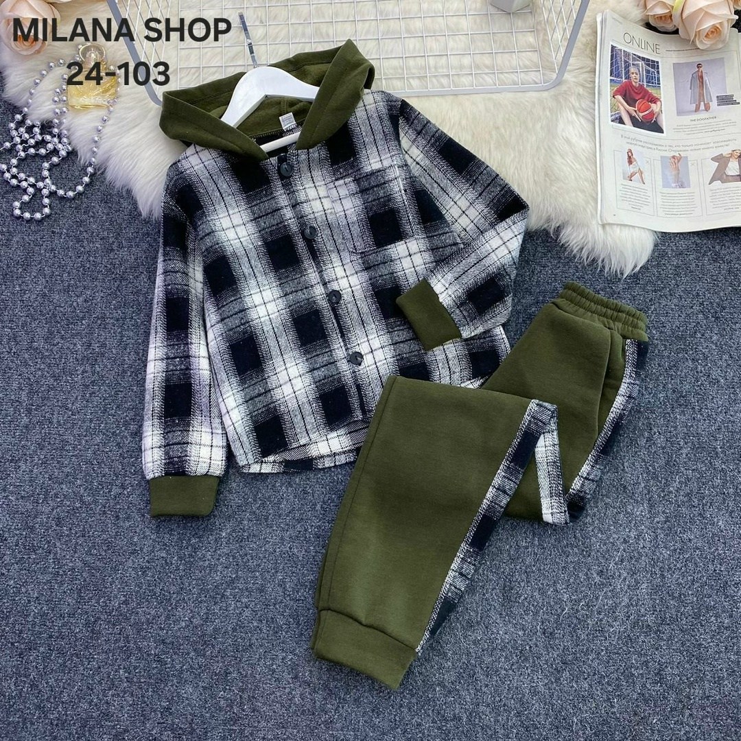 костюм двойка детский в клетку,костюм двойка флис,комплект костюм,детский теплый костюм,костюм двойка детский в клетку арт. 684799
