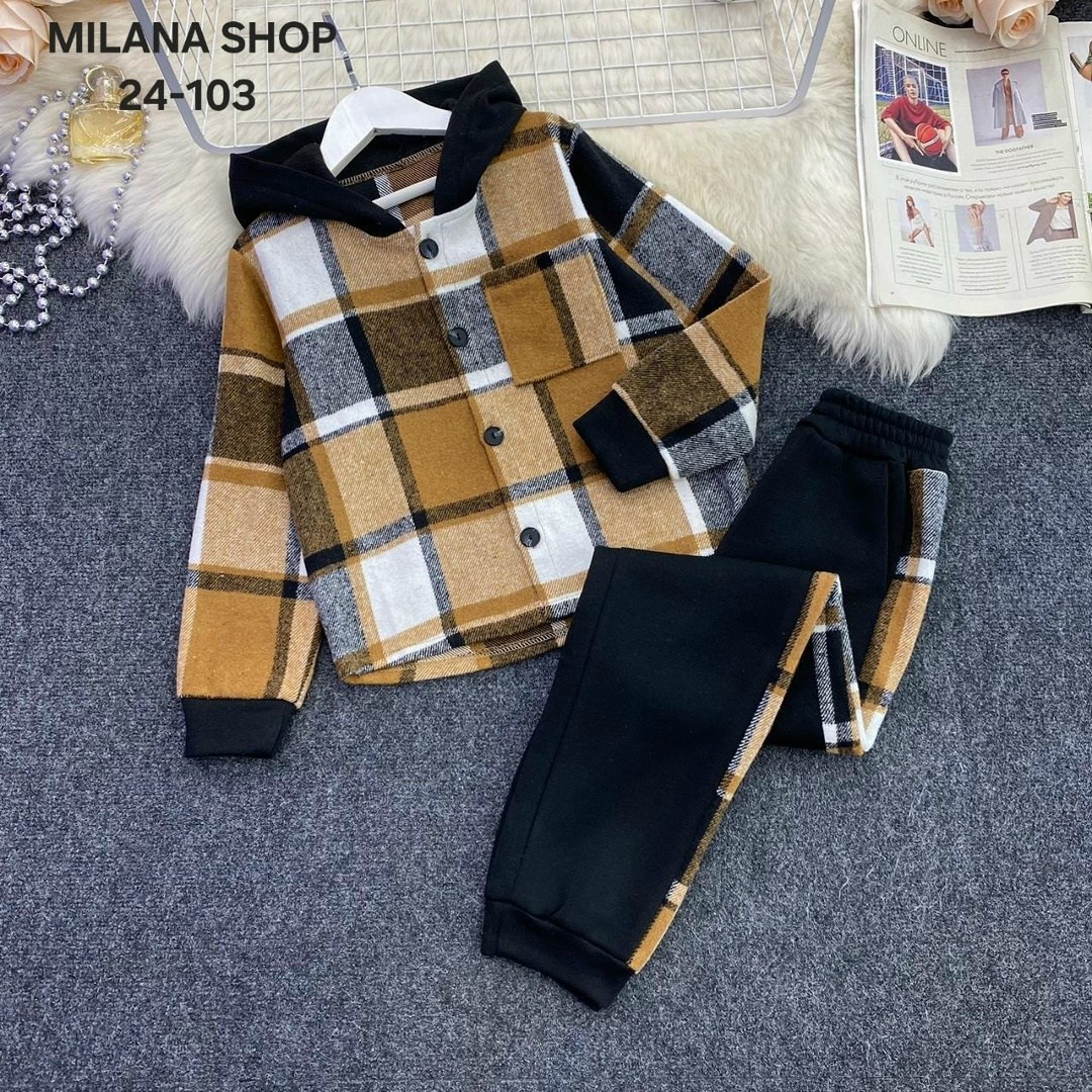 костюм двойка детский в клетку,костюм двойка флис,комплект костюм,детский теплый костюм,костюм двойка детский в клетку арт. 684799