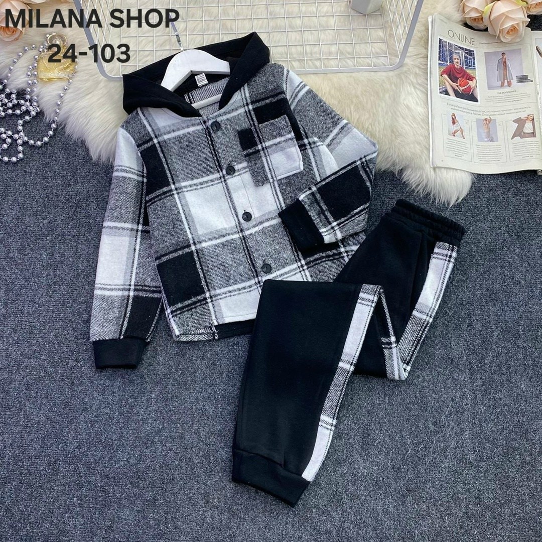 костюм двойка детский в клетку,костюм двойка флис,комплект костюм,детский теплый костюм,костюм двойка детский в клетку арт. 684799
