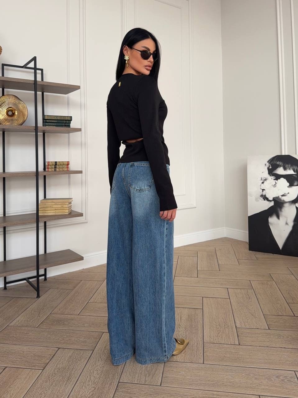 джинсы палаццо синие,джинсовые брюки,женские джинсы,модные джинсы,брюки джинсы