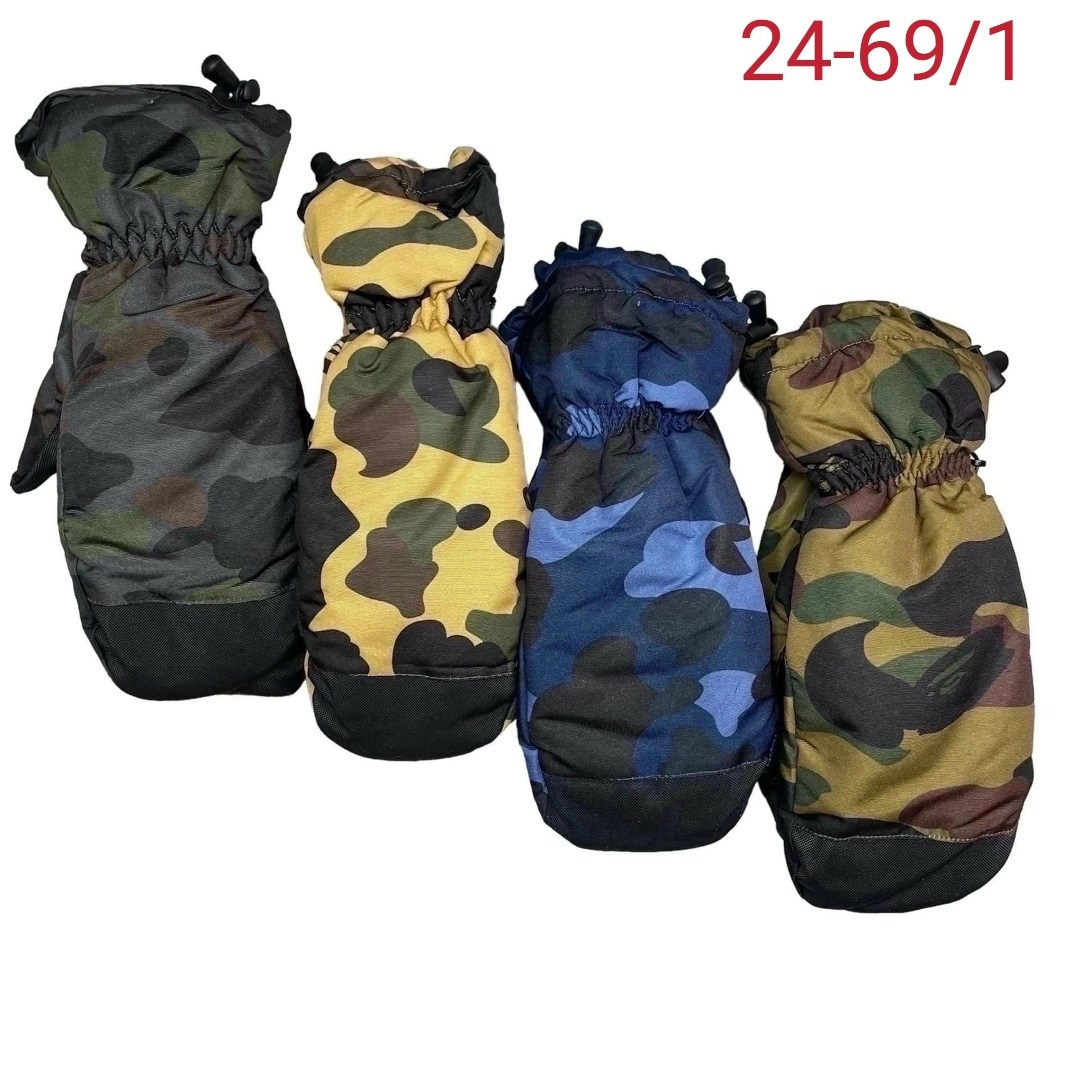 перчатки камуфляжные для детей,камуфляжные перчатки,камуфляжные варежки,водонепроницаемые варежки,детские варежки зимние