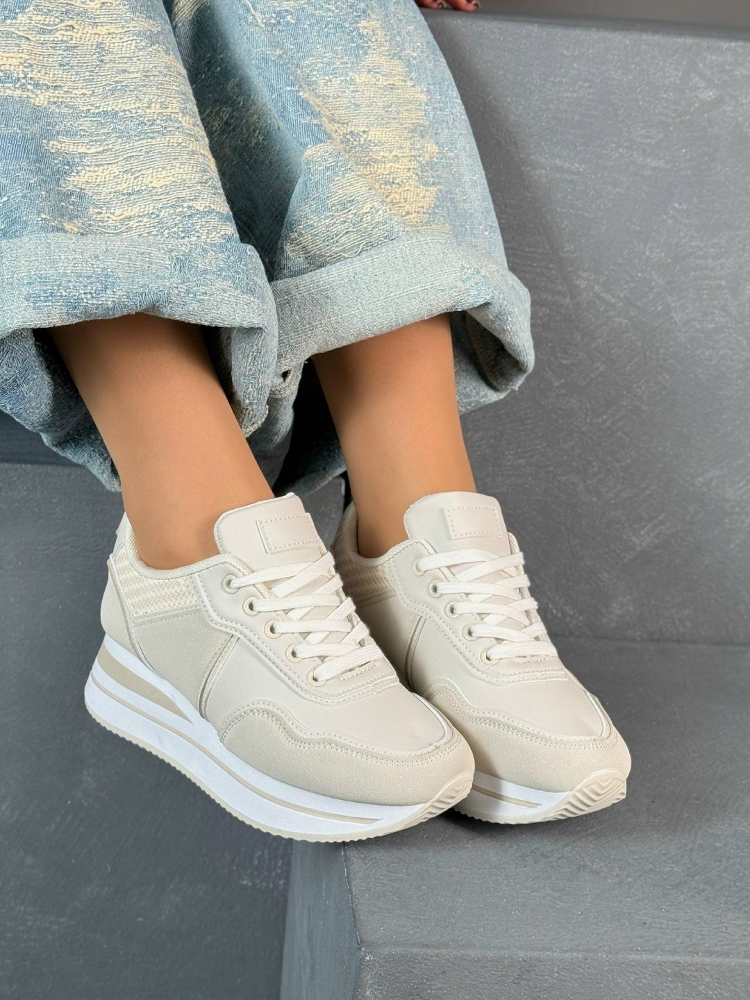 кроссовки женскиe,,кроссовки бежевые,кроссовки модные,кроссовки женские на высокой подошве