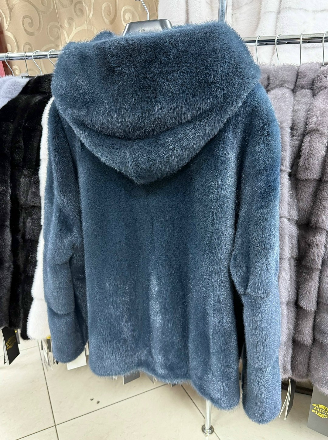 шуба искусственная под норку с капюшоном,норковая шуба,полушубок женский искусственный под норку с капюшоном,норковая шуба с капюшоном,шуба из меха европейской норки с капюшоном