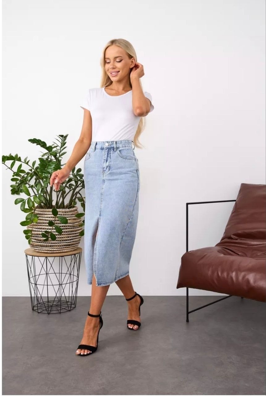 юбка джинсовая миди с разрезом,джинсовая женская юбка,юбка джинс,джинсовая юбка длинная с разрезом,джинсовая миди юбка