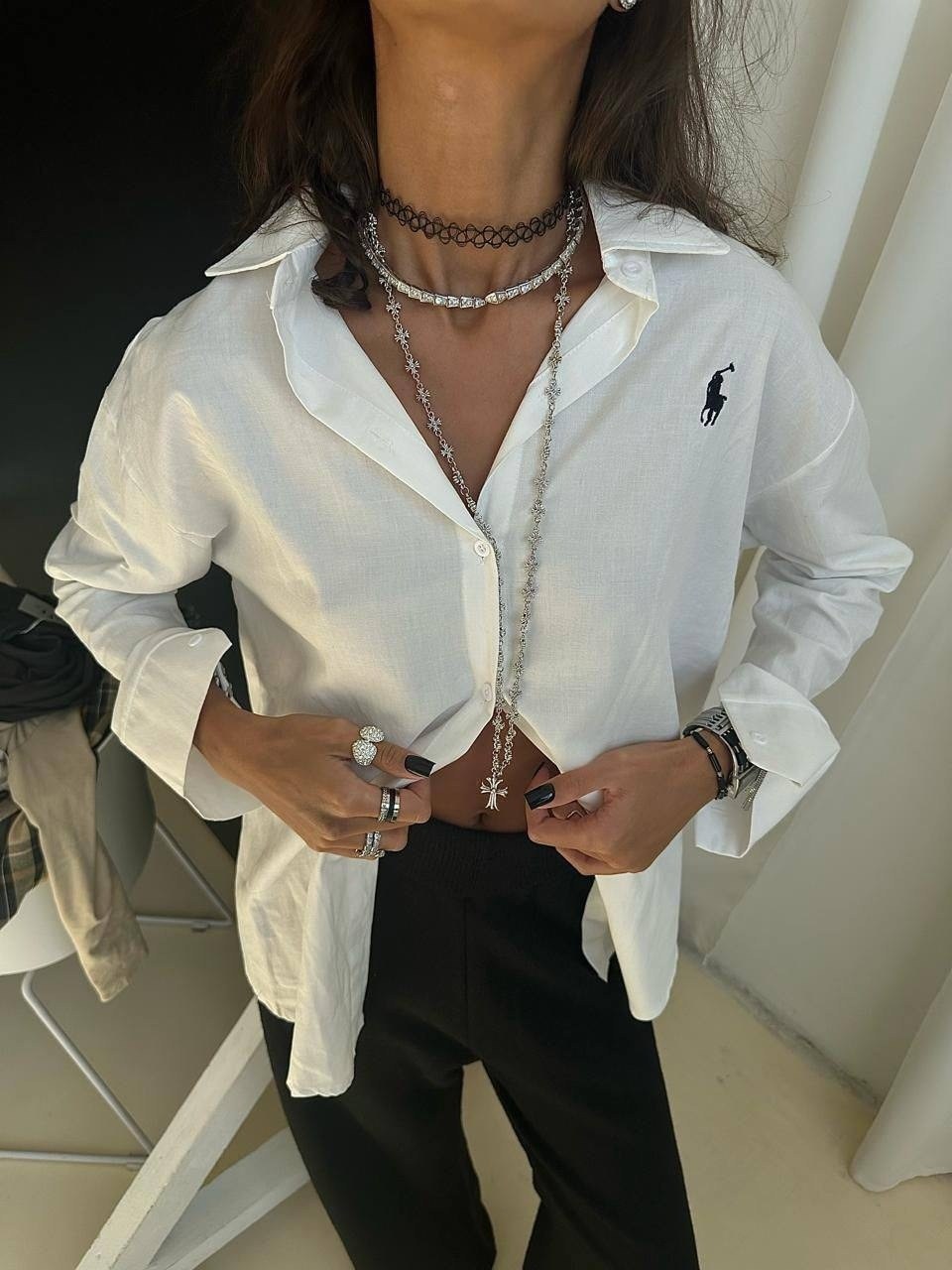 рубашка женская vista mare g119202626 белая 44 ru,женская белая рубашка,белая рубашка оверсайз,женская рубашка,белая длинная рубашка oversize