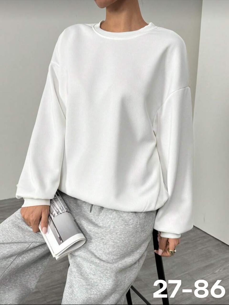 женский свитшот с круглым вырезом,свитшот оверсайз,женский свитшот,женский однотонный свитшот с круглым вырезом черный trendseninle,женская кофта