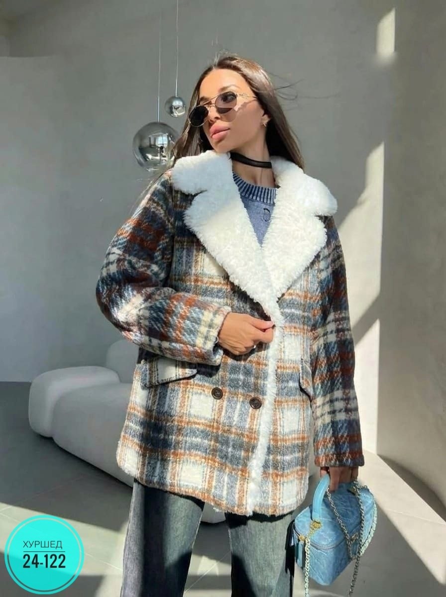 пальто в клетку,пальто модное,пальто в клетку демисезонное с мехом,пальто зимнее,дублёнка