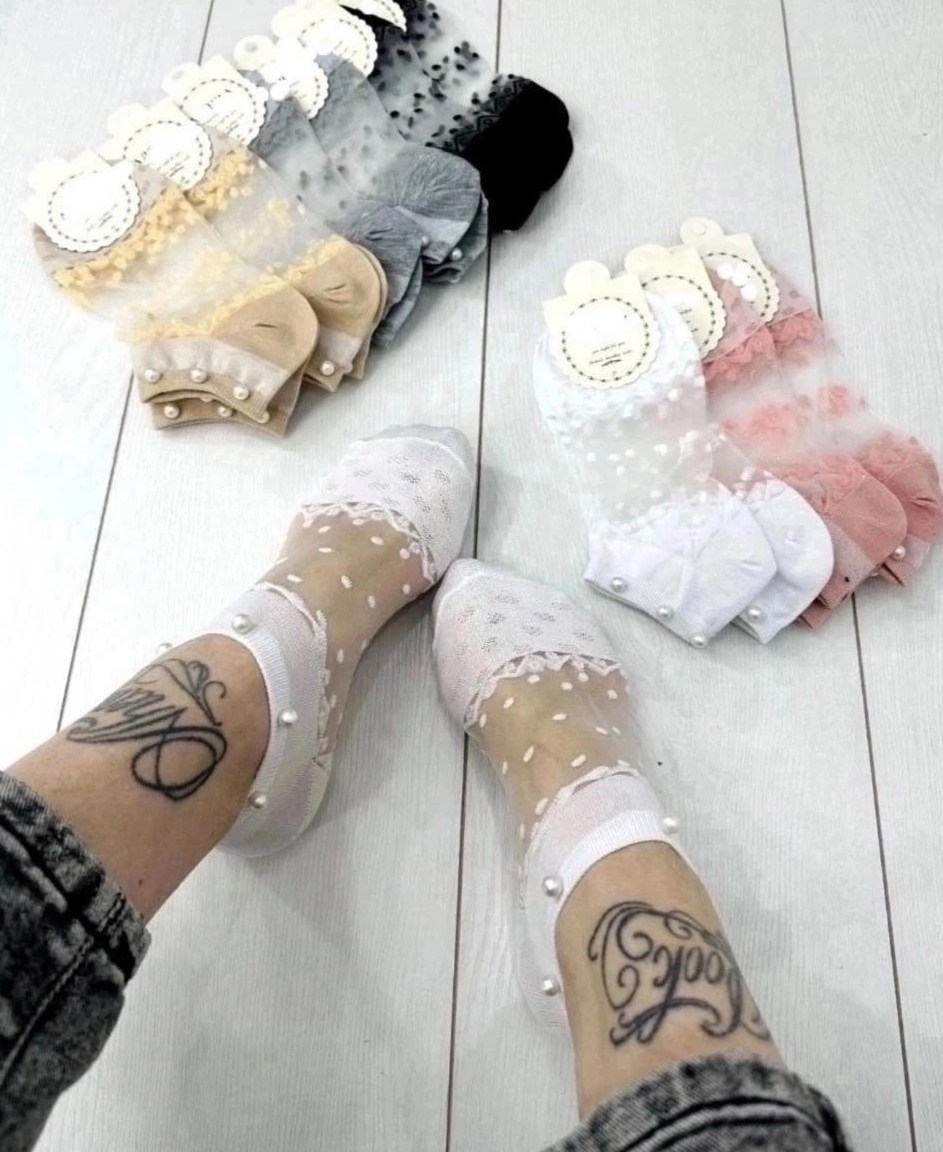 носки женские 10 пар,носки женские прозрачные в горошек,женские носки,женские носочки,короткие женские носки