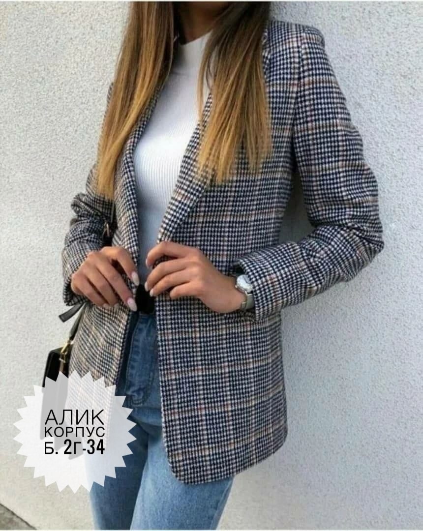 клетчатый пиджак женский,пиджак в клетку,пиджак клетчатый женский арт. 11507698,пиджак женский,пиджак женский в клетку