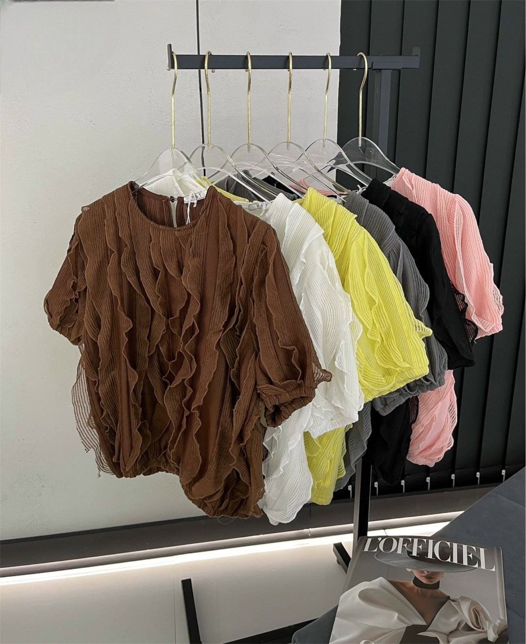 плиссированная блузка,женская шифоновая блузка с оборками,блузка с оборками,шифоновая блузка,блузка с плиссированными рукавами