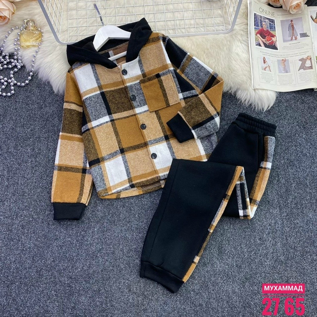 костюм двойка флис,костюм двойка детский в клетку,детский теплый костюм,костюм спортивный двойка для мальчика,костюм теплый для мальчика