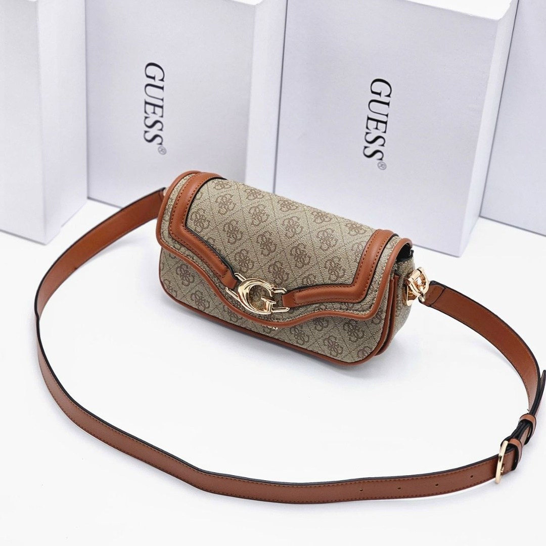 сумка guess,сумка guess женская,сумка женская guess hwjb8414210 коричневая,сумка кросс-боди guess,guess сумка на плечо