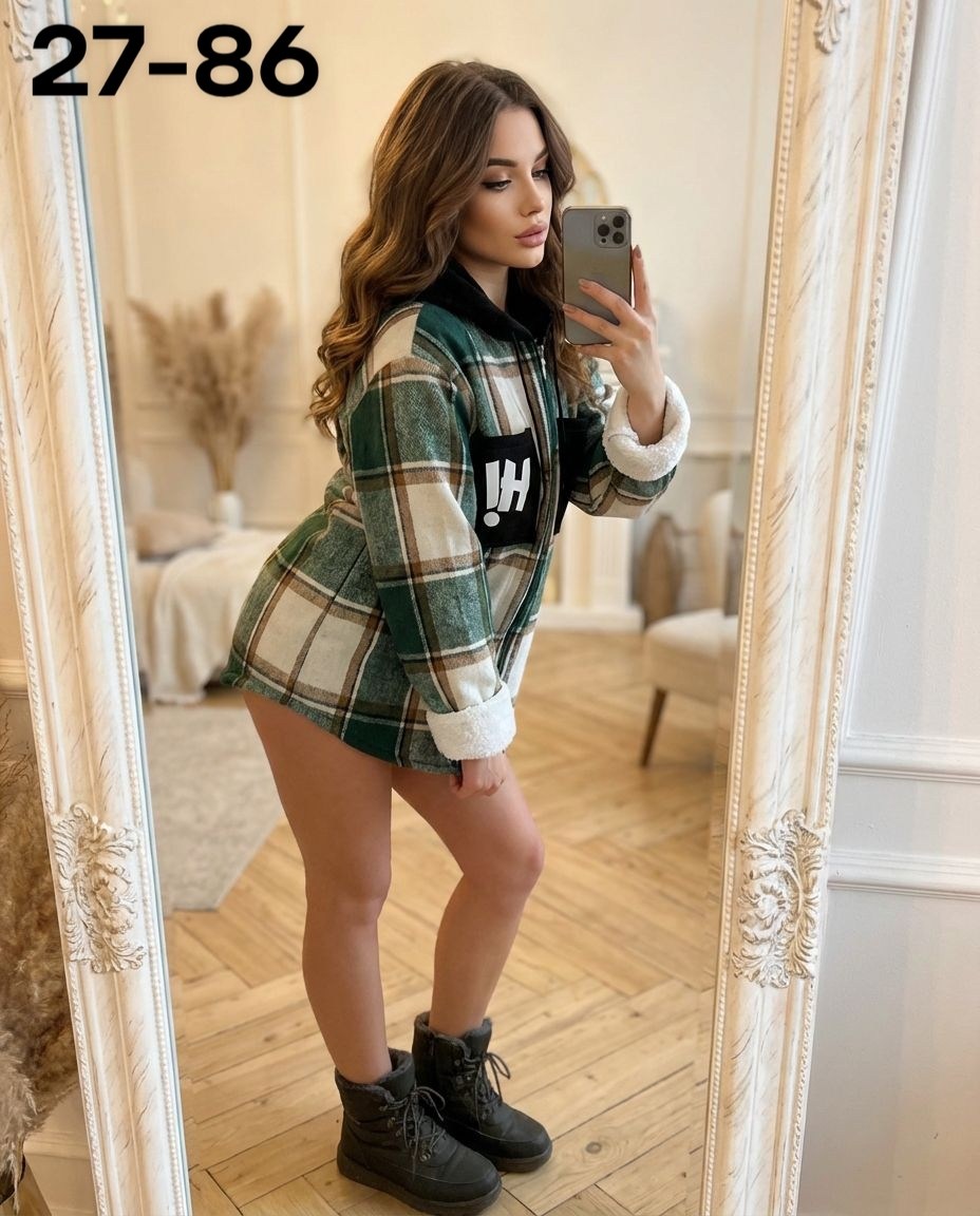 рубашка женская,женская кофта,теплая рубашка,рубашка в клетку женская,рубашка оверсайз теплая в клетку удлиненная amy store