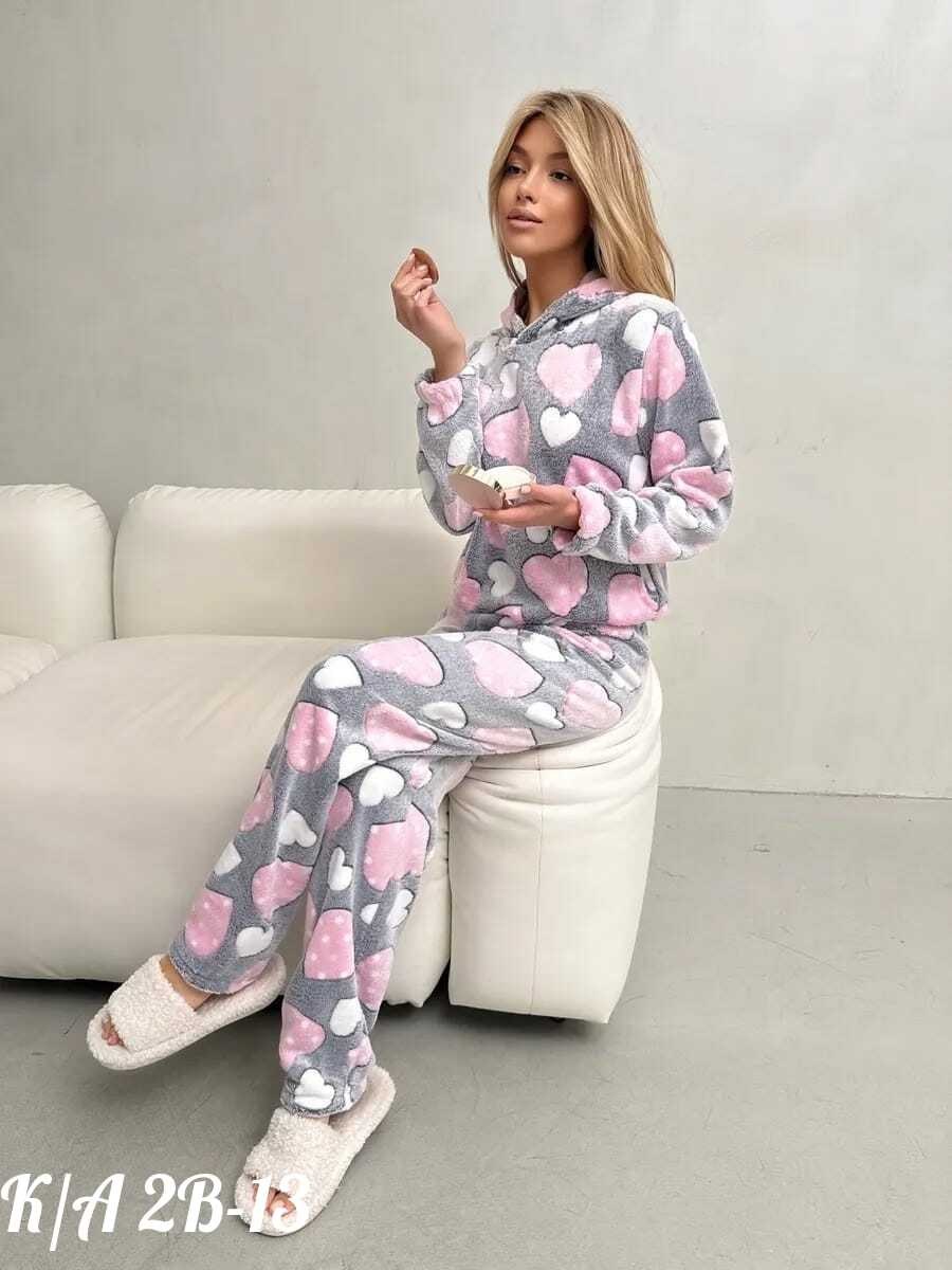 пижама со штанами теплая домашняя с капюшоном сити текс,домашняя зимняя пижама утепленная женская,пижама женская теплая,пижама женская,пижама теплая