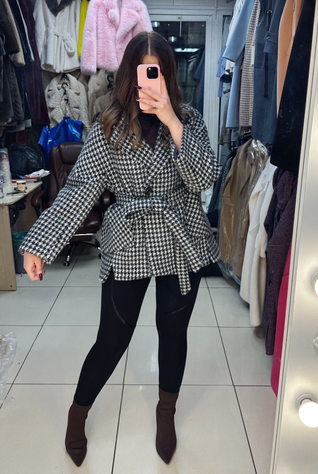 пальто гусиная лапка,полупальто,полупальто демисезонное,пальто демисезонная,пальто в клетку