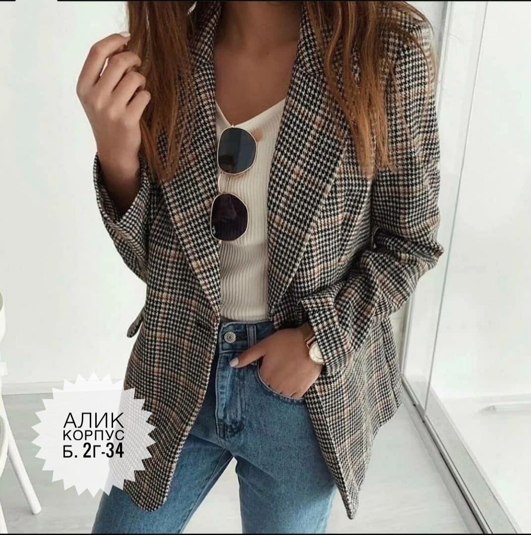 клетчатый пиджак женский,пиджак в клетку,пиджак клетчатый женский арт. 11507698,пиджак женский,пиджак женский в клетку