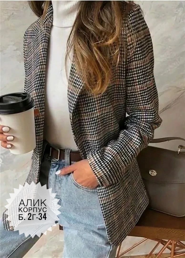 клетчатый пиджак женский,пиджак в клетку,пиджак клетчатый женский арт. 11507698,пиджак женский,пиджак женский в клетку