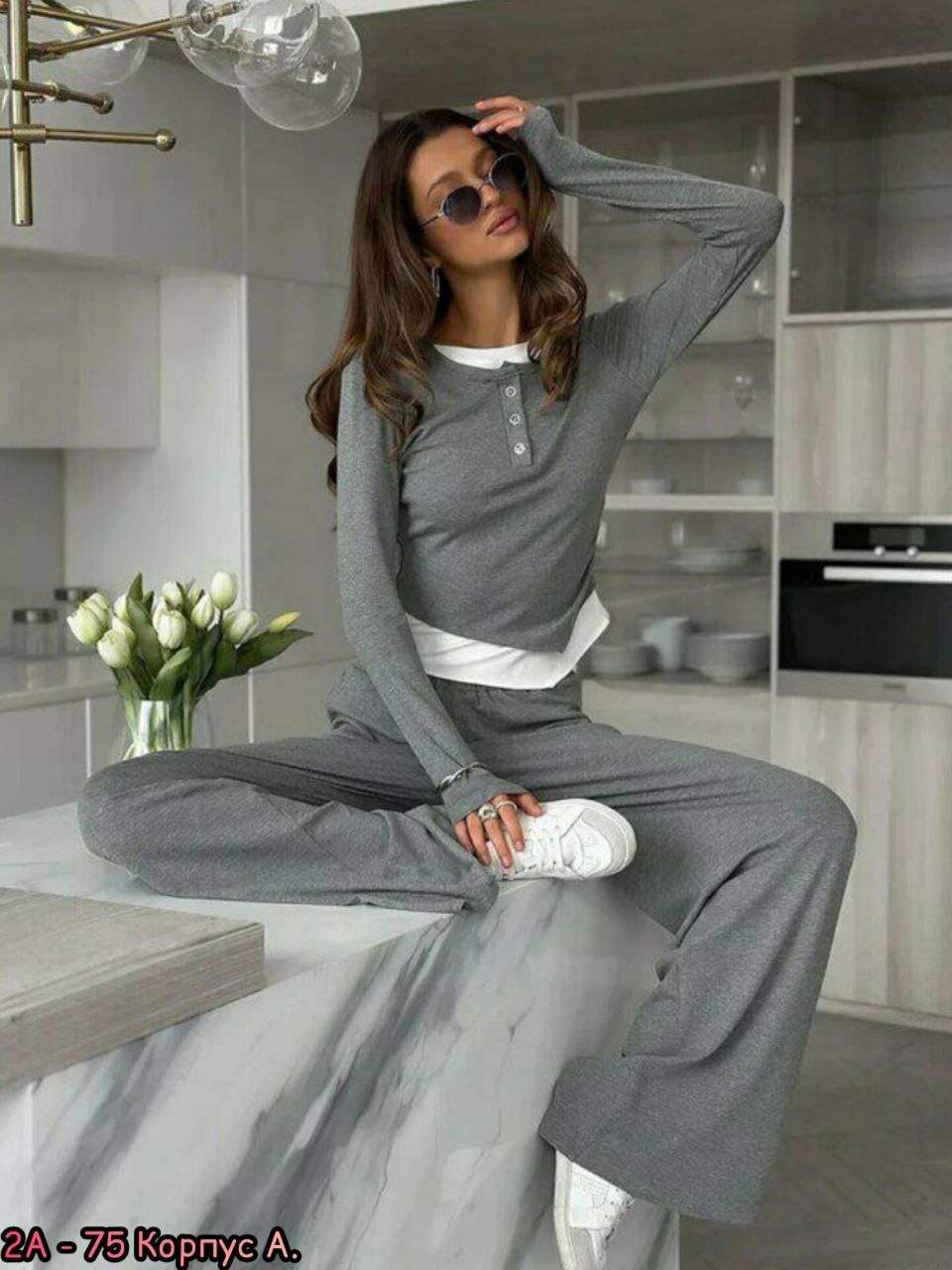 костюм двойка женский трикотажный с лонгсливом и брюками,женские спортивные костюмы,костюм женский,брючный костюм,костюм двойка стильный
