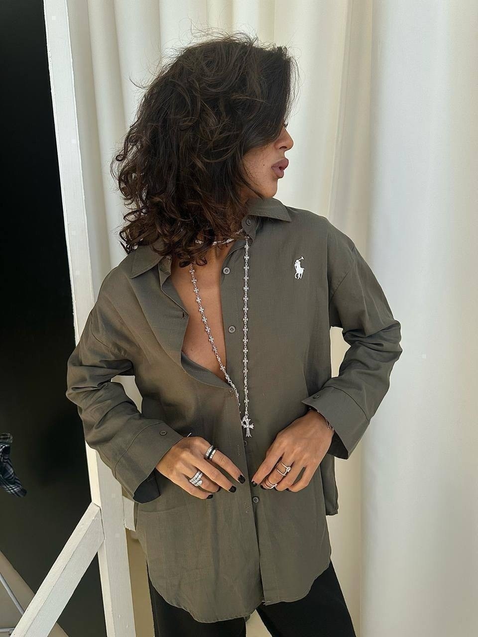 рубашка женская vista mare g119202626 белая 44 ru,женская белая рубашка,белая рубашка оверсайз,женская рубашка,белая длинная рубашка oversize