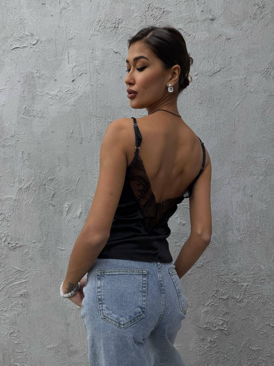 шелковый топ,майка с кружевами,шелковая майка,топ с кружевом,шелковый топ с кружевом