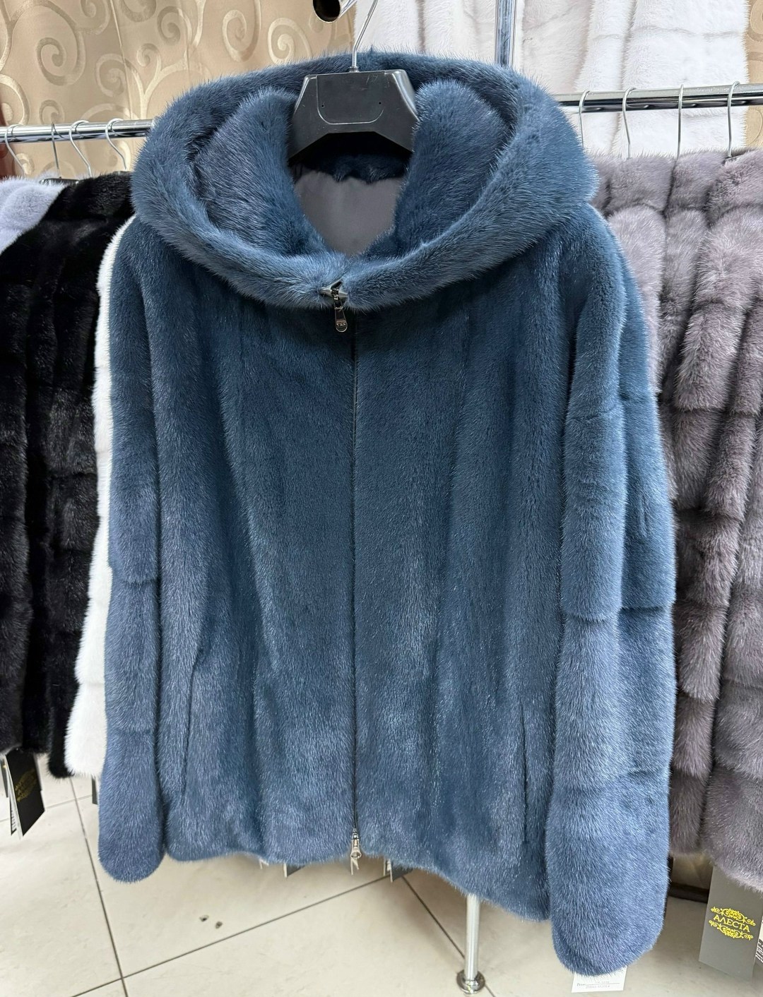шуба искусственная под норку с капюшоном,норковая шуба,полушубок женский искусственный под норку с капюшоном,норковая шуба с капюшоном,шуба из меха европейской норки с капюшоном