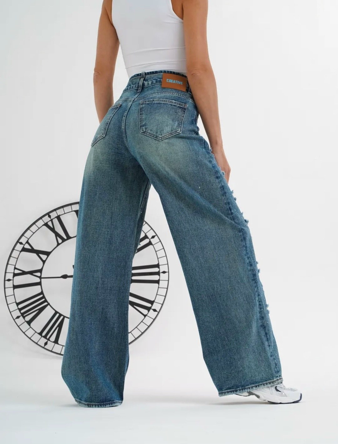 женские рваные джинсы в стиле 90-х y2k,женские джинсы,мешковатые джинсы y2k свободный крой рваные джинсы,широкие джинсы,джинсы