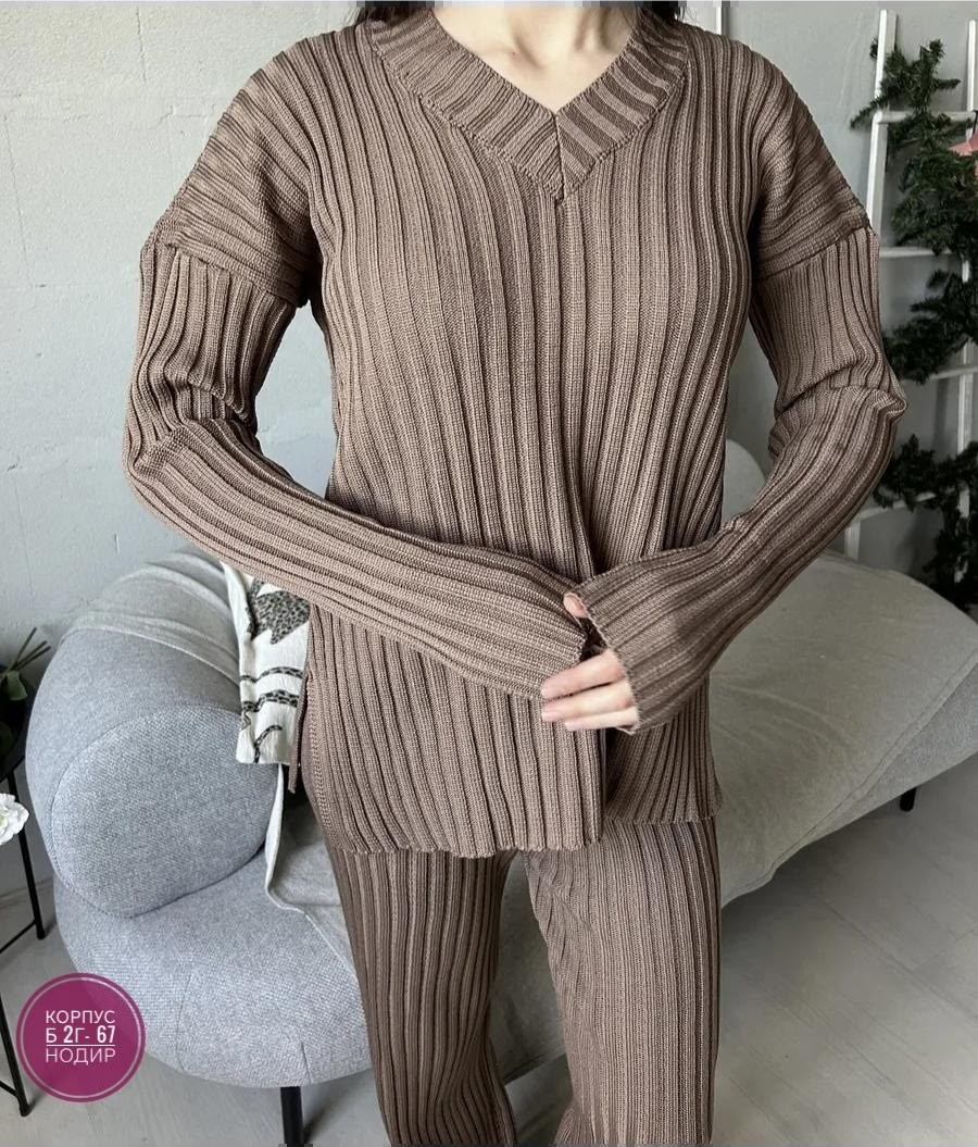 вязаный брючный костюм,трикотажный костюм,вязаные костюмы,женский вязаный костюм,вязаный костюм с брюками палаццо