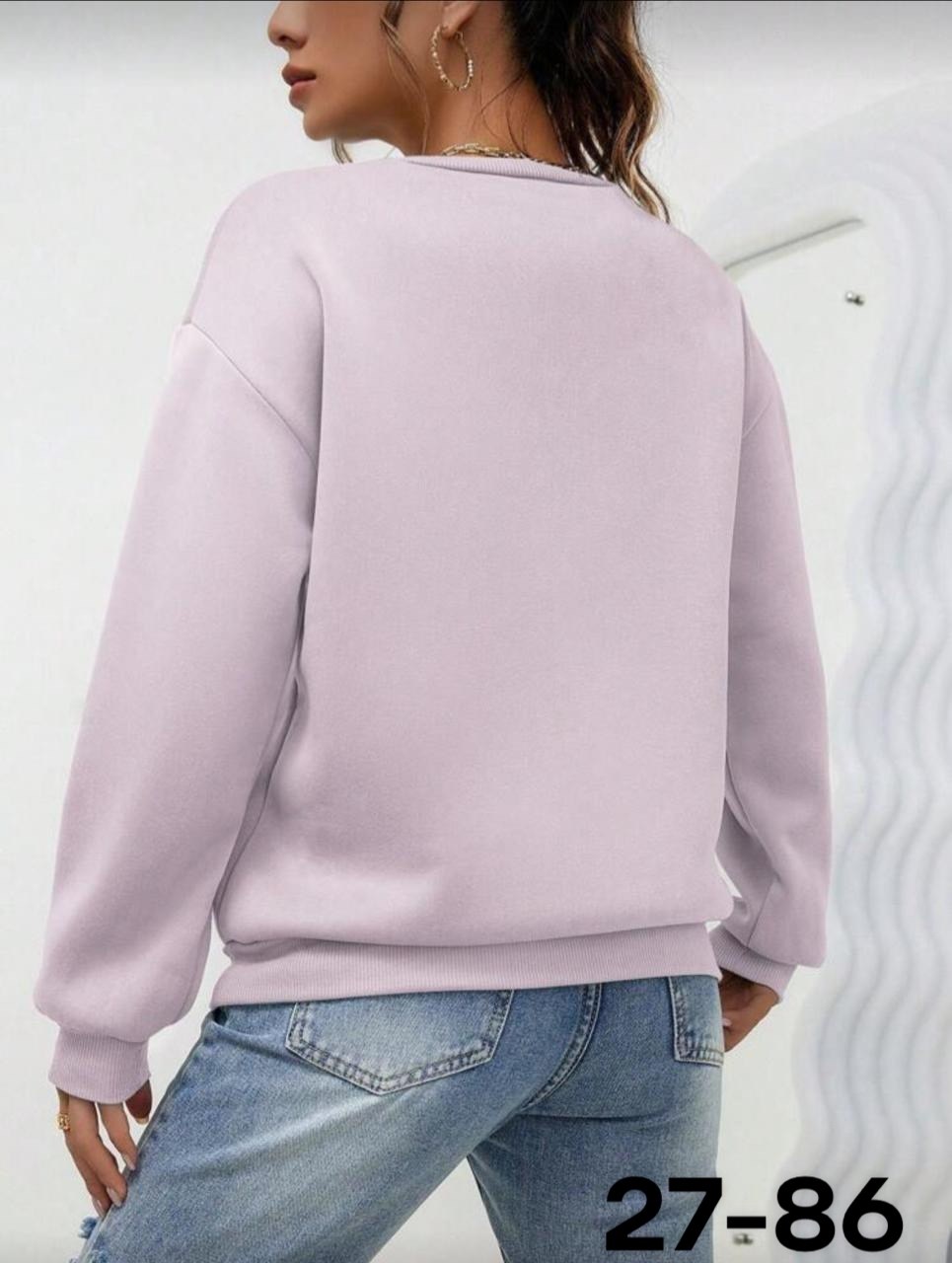 женский свитшот с круглым вырезом,свитшот оверсайз,женский свитшот,женский однотонный свитшот с круглым вырезом черный trendseninle,женская кофта