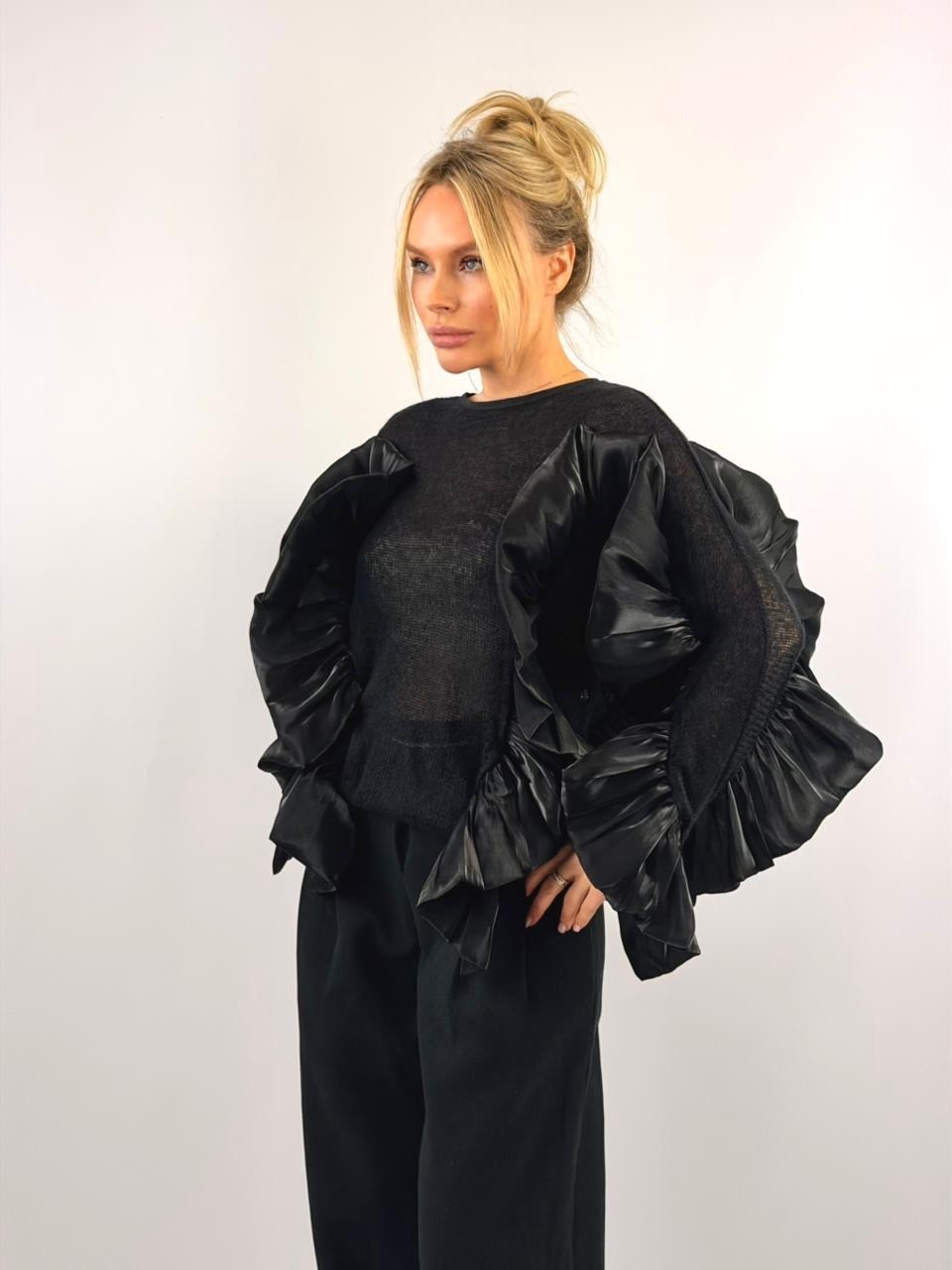 блузка с рюшами,блузка с воланом,одежда для женщин,блузы