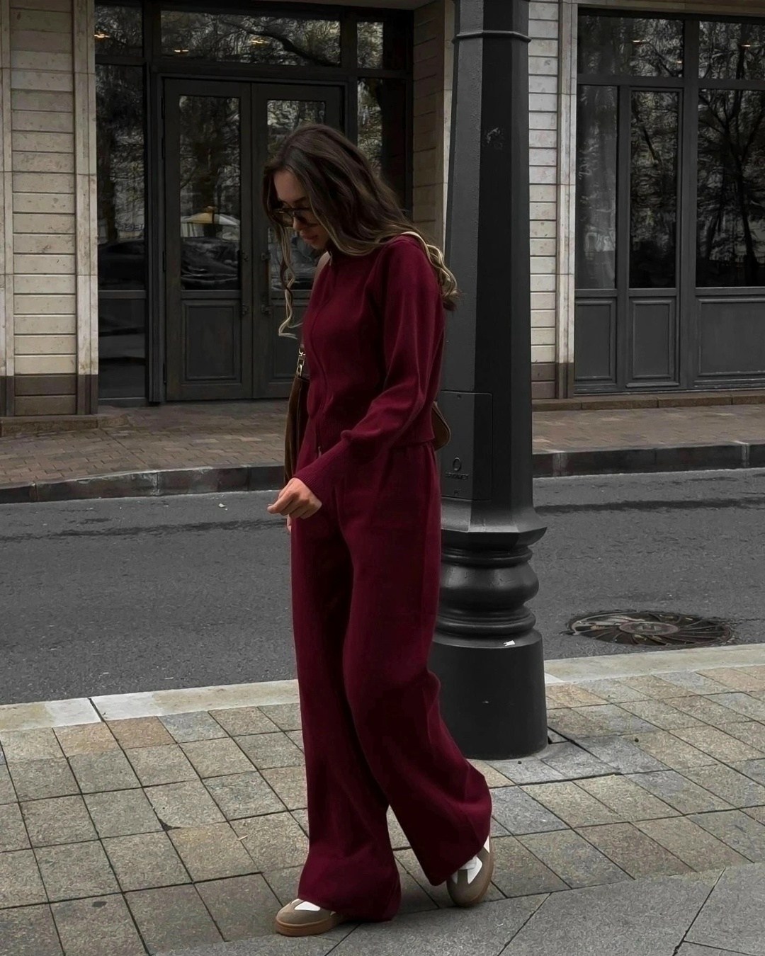 кашемировый костюм женский,женский трикотажный костюм бордовый,костюм с брюками палаццо,кашемировый костюм,трикотажный костюм женский с брюками best mood