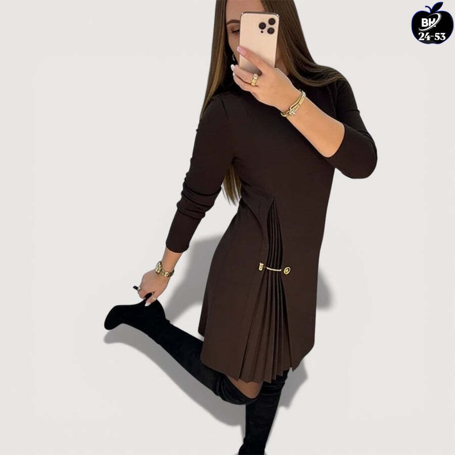 платье с плиссе,платье,стильное платье,женское платье,платье прямое