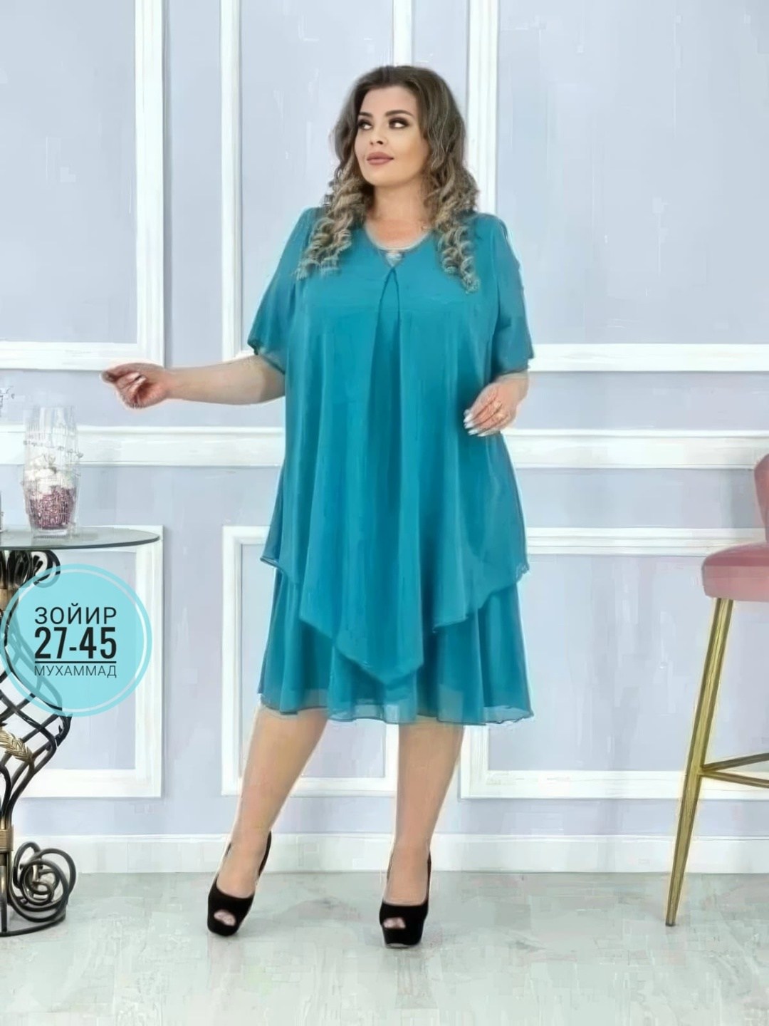 шифоновое платье большого размера binmoda,платья из шифона больших размеров,шифоновое нарядное платье больших размеров,платье женская,платья больших размеров для женщин