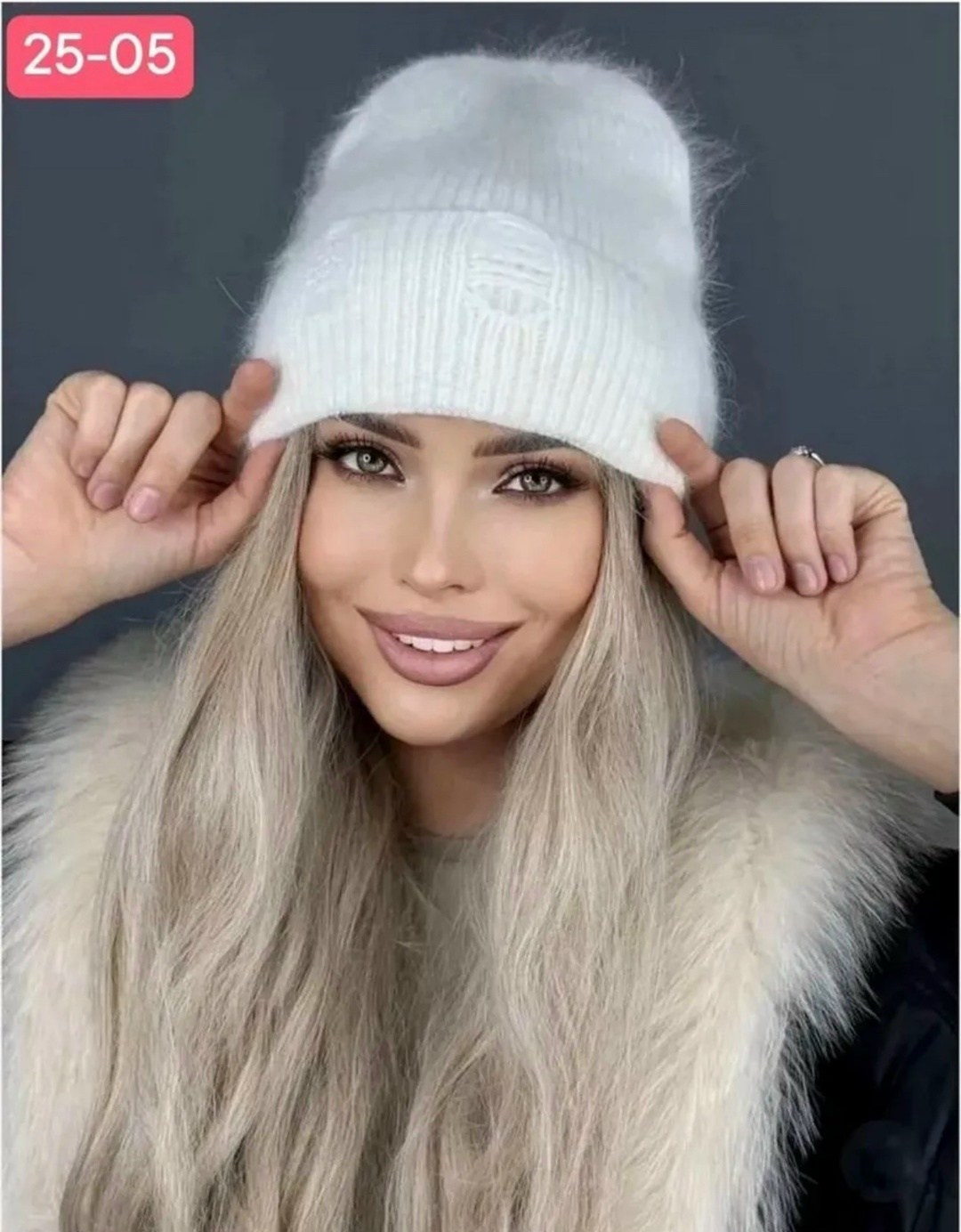 шапка женская из ангоры,шапка зимняя ангора бини,шапка женская,шапка зимняя вязаная бини ангора g&c shop,зимняя женская шапка из ангоры