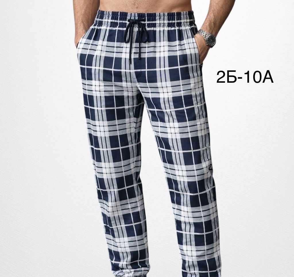 брюки домашние мужские из кулирки серо-синяя клетка,мужские повседневные клетчатые брюки пижамы,пижамные штаны в клетку мужские,домашние брюки мужские,мужские пижамные штаны