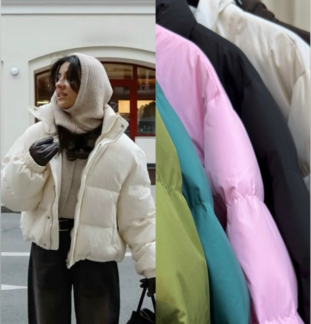 пуховик женский короткий,пуховик,куртка женская,женский пуховик,женская однотонная свободная куртка-пуховик