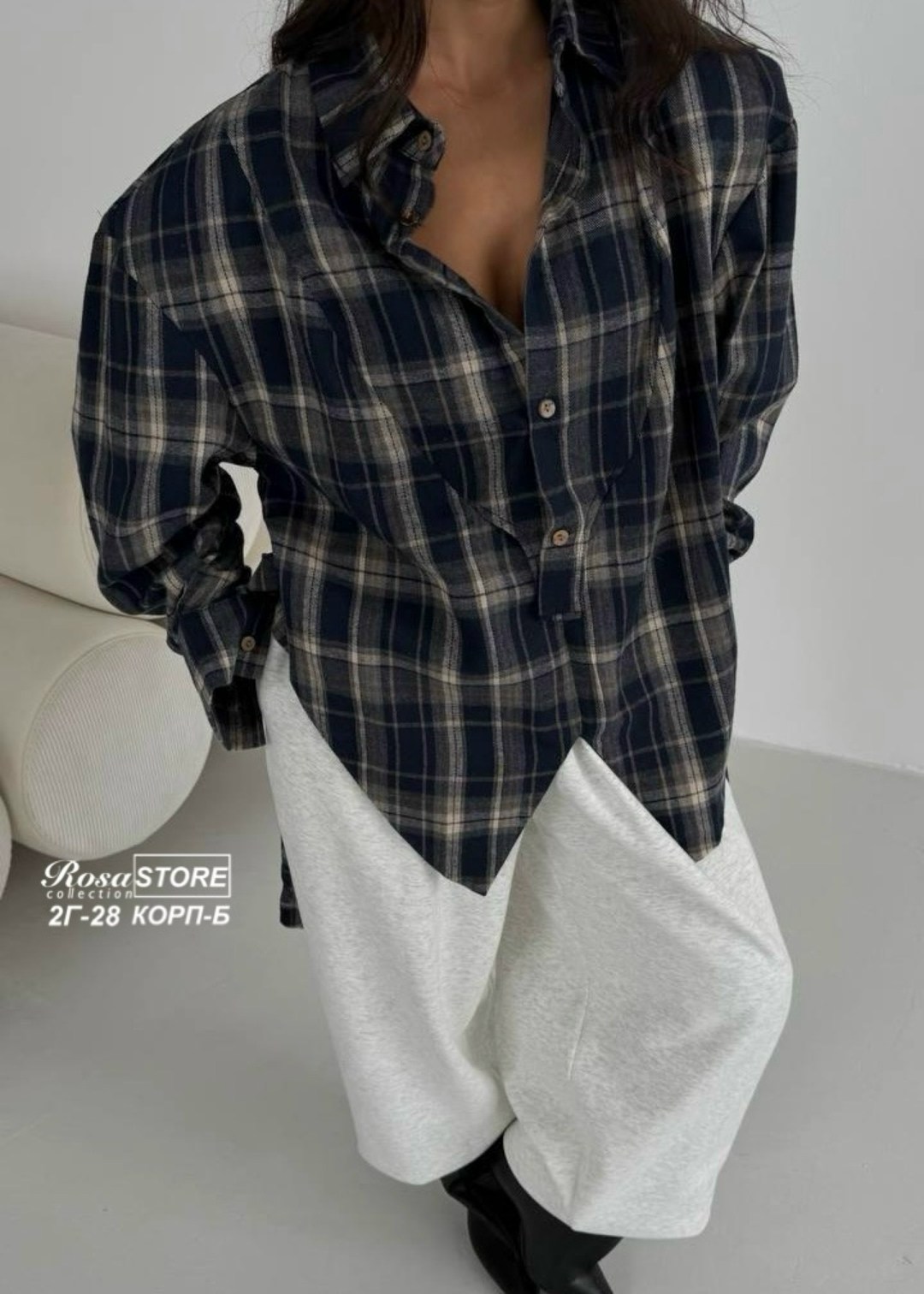 женская рубашка в клетку,женская клетчатая рубашка,клетчатая рубашка,рубашка оверсайз в клетку хлопковая monolog,рубашка в клетки