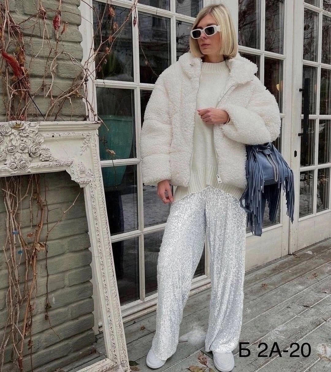 брюки с пайетками,блестящие брюки,женские широкие брюки с блестками серебристые,брюки блестящие женские,модные брюки