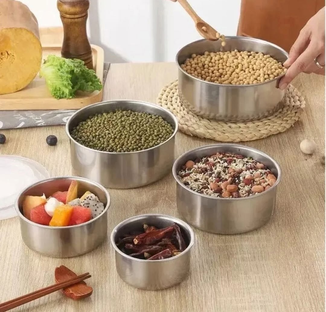 набор мисок из нержавеющей стали с крышками,набор контейнеров из нержавеющей стали,набор миска из нержавеющей стали,контейнер из нержавеющей стали,пищевой контейнер из нержавеющей стали