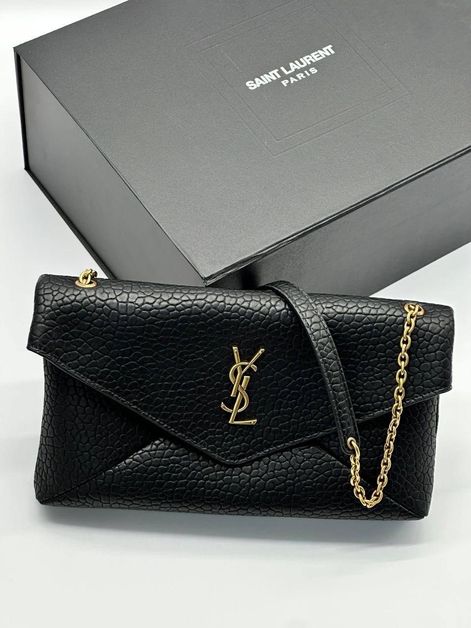 клатч saint laurent,cумка saint laurent,большой кожаный клатч ysl envelope pouch saint laurent цвет black,saint laurent,saint laurent клатч cassandre