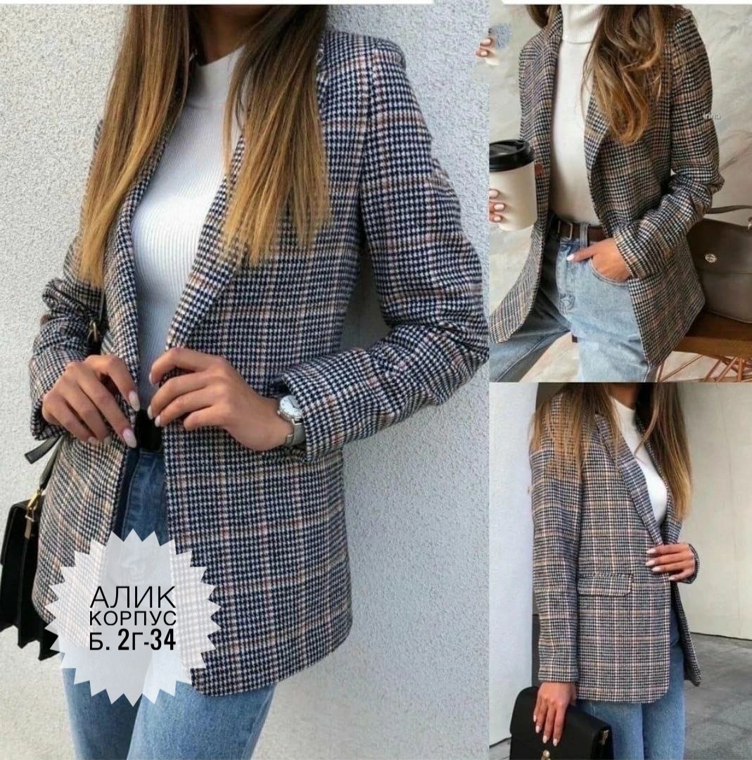 клетчатый пиджак женский,пиджак в клетку,пиджак клетчатый женский арт. 11507698,пиджак женский,пиджак женский в клетку