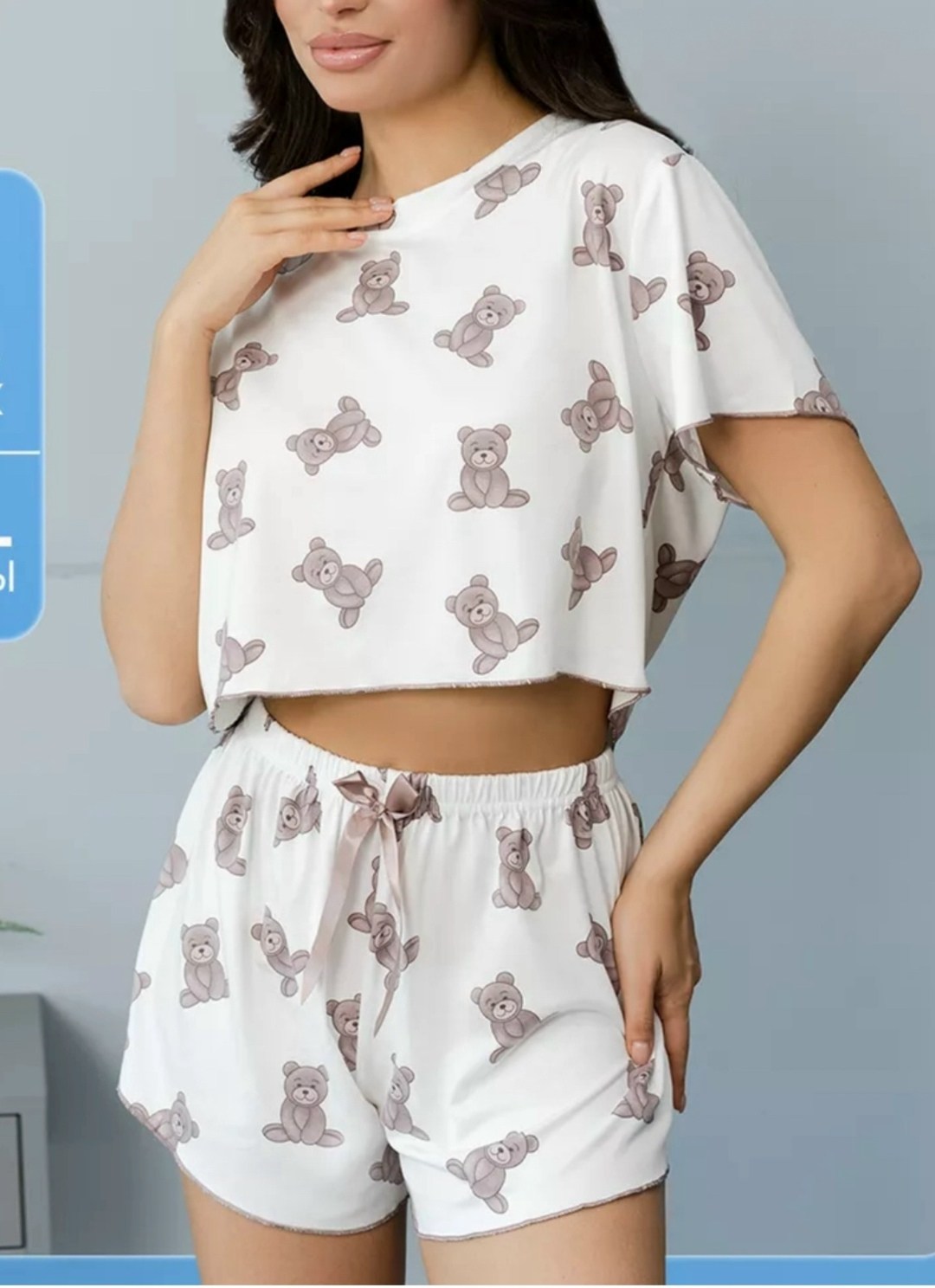 пижама с шортами 88521 натали зебра,пижама с шортами и футболкой зебра pizhamnovo,пижама с шортами 88521 зебра,женский пижамный комплект топ с короткими рукавами и шорты с зебровым принтом,женская пиж