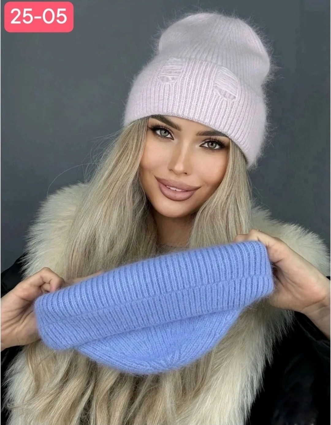 шапка женская из ангоры,шапка зимняя ангора бини,шапка женская,шапка зимняя вязаная бини ангора g&c shop,зимняя женская шапка из ангоры