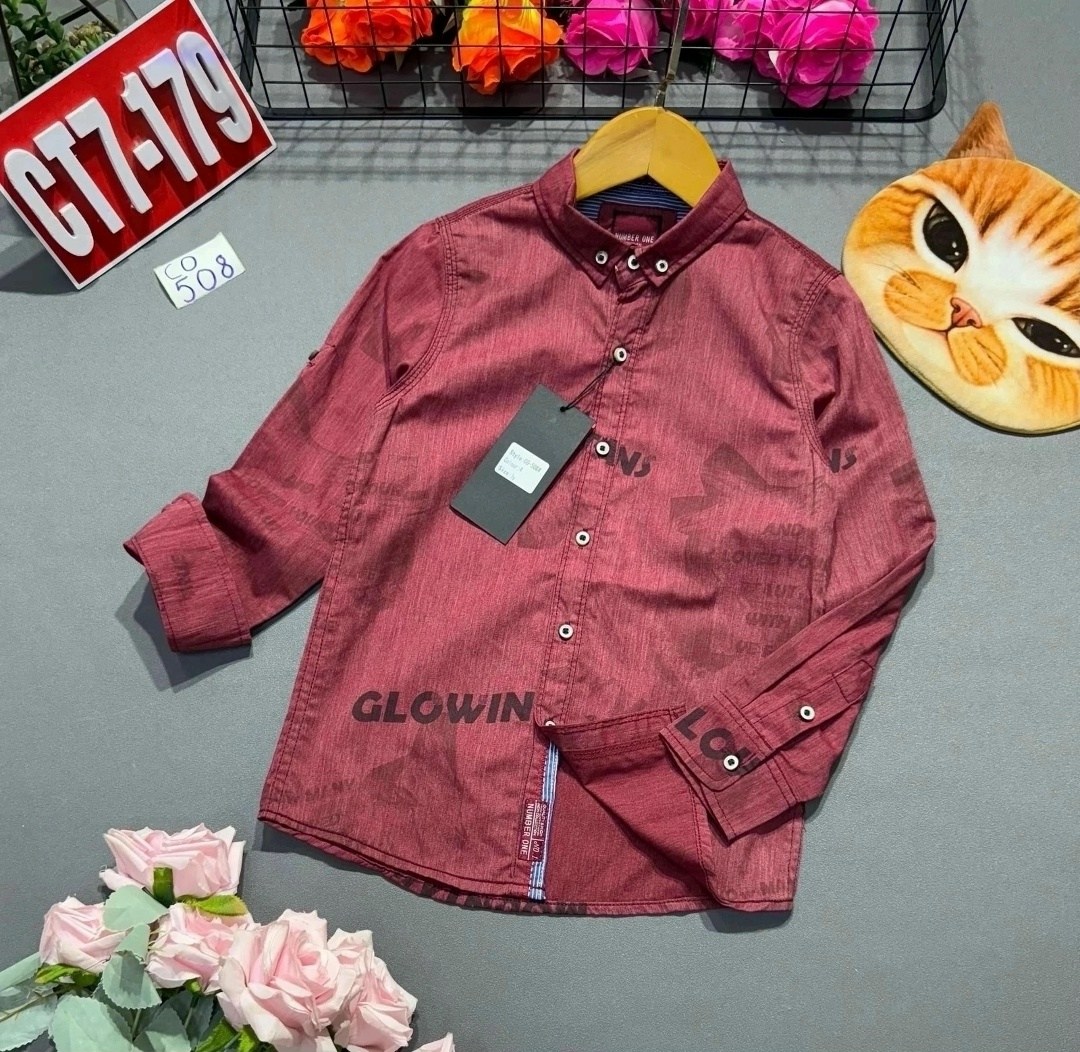 рубашка для мальчика,рубашка с длинными рукавами для мальчика,рубашка,детская рубашка,бордовая рубашка для мальчика