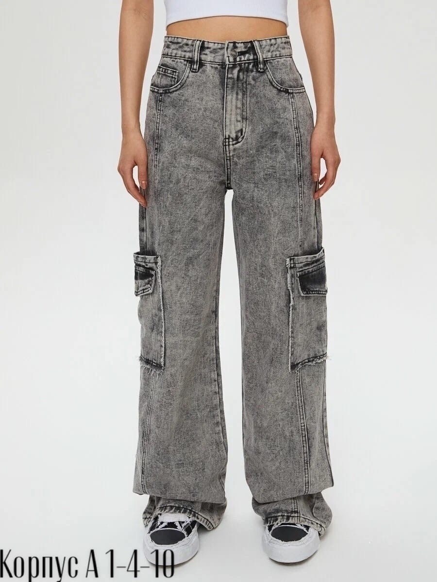 джинсы карго feelz,джинсы карго,женские джинсы,джинсы широкие feelz,джинсы карго женские
