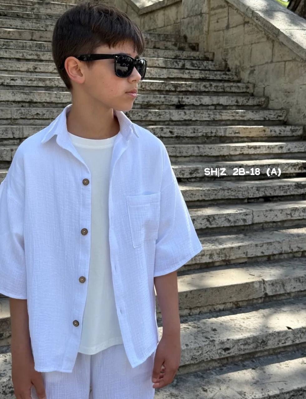 летний костюм из муслина для мальчика,детские костюмы для мальчиков,костюм для мальчика,летний костюм на мальчика,18 летний мальчик в белой рубашки